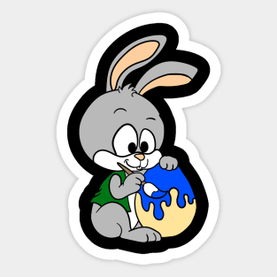 Gray slappy painted an Easter egg Sticker